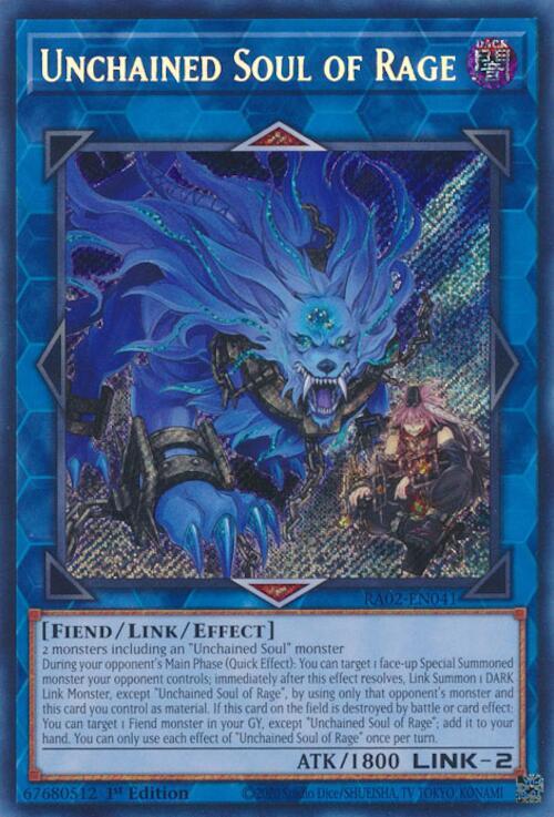 Unchained Soul of Rage (Secret Rare) (RA02-EN041) - Yu-Gi-Oh!