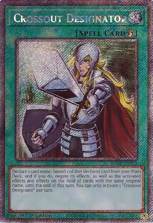 Crossout Designator (Platinum Secret Rare) (RA02-EN063) - Yu-Gi-Oh!