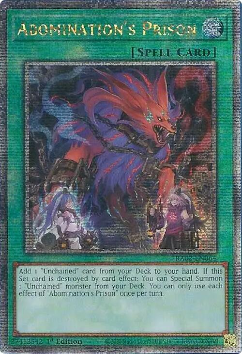 Abomination's Prison (Quarter Century Secret Rare) (RA02-EN064) - Yu-Gi-Oh!