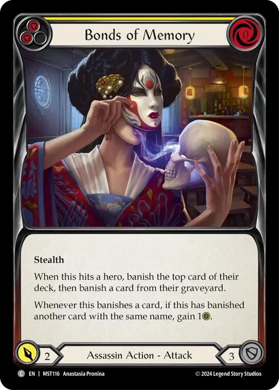 Bonds of Memory (Yellow) [MST116] (Part the Mistveil)  Rainbow Foil - Flesh And Blood