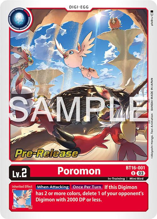 yummy card sleeves Poromon [BT16-001] [Beginning Observer Pre-Release Promos]