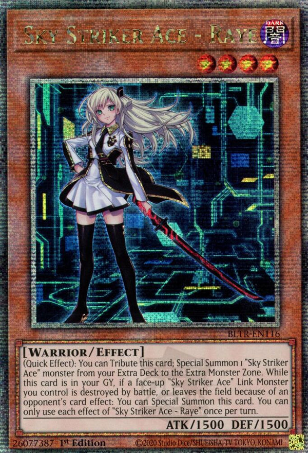 Sky Striker Ace - Raye (Alternate Art) (Quarter Century Secret Rare) (BLTR-EN116) - Yu-Gi-Oh!