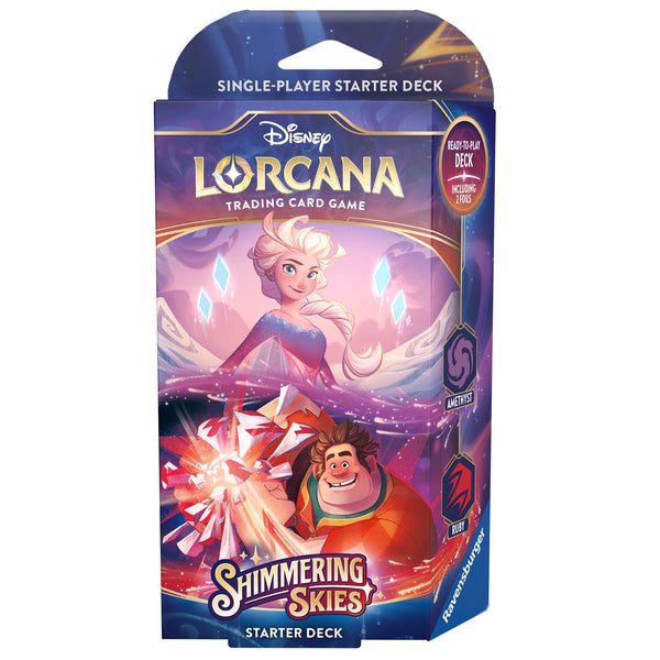 Disney Lorcana: Shimmering Skies - Starter Deck (Amethyst & Ruby) - Disney