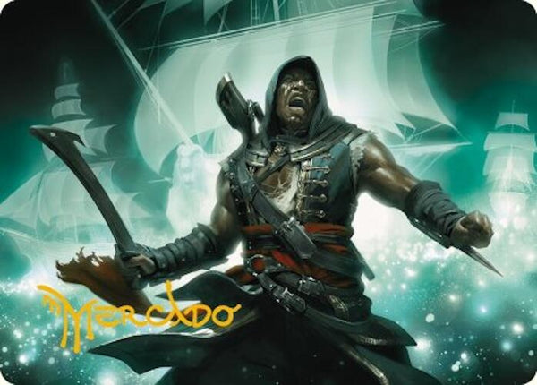 Adewale, Breaker of Chains Art Card (Gold-Stamped Signature) [Assassin's Creed Art Series] - Magic: The Gathering