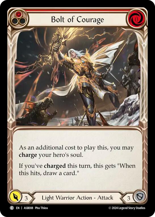 Bolt of Courage (Red) [ASB008] (Armory Deck: Boltyn) - Flesh And Blood