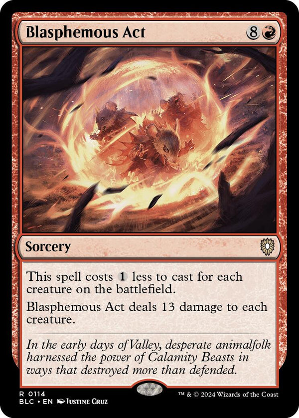 Blasphemous Act [Bloomburrow Commander] - Magic: The Gathering