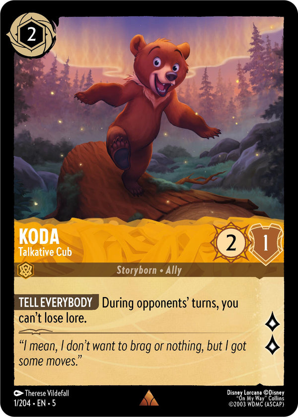Koda - Talkative Cub (1/204) [Shimmering Skies] - Disney