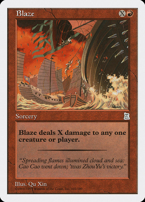 Blaze [Portal Three Kingdoms] - Magic: The Gathering