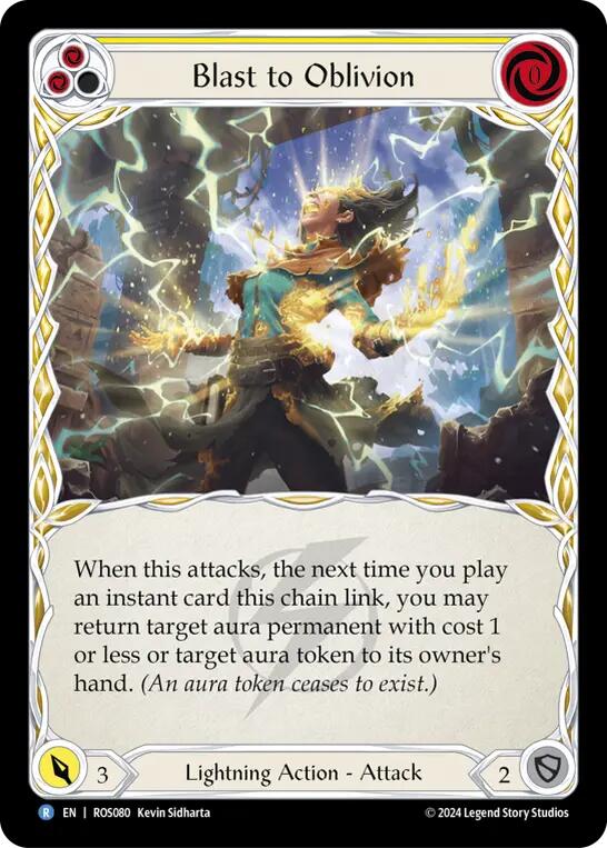 Blast to Oblivion (Yellow) [ROS080] (Rosetta)  Rainbow Foil - Flesh And Blood