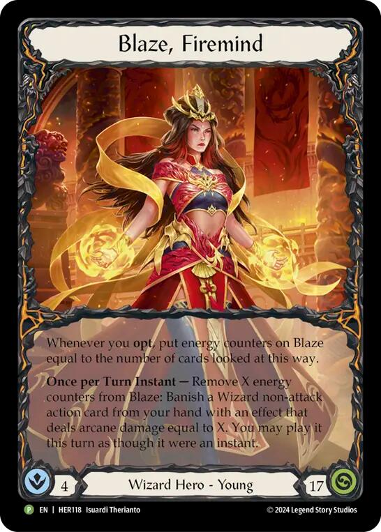 Blaze, Firemind [HER118] (Promo)  Cold Foil - Flesh And Blood