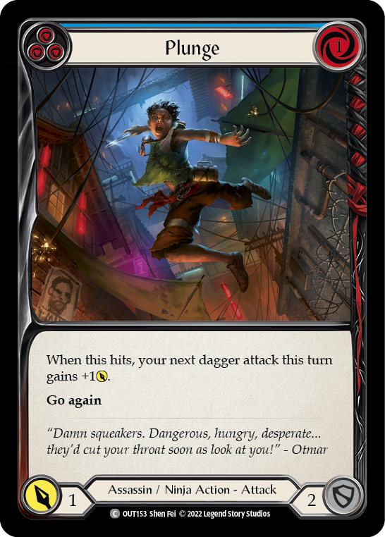 Plunge (Blue) [OUT153] (Outsiders)  Rainbow Foil