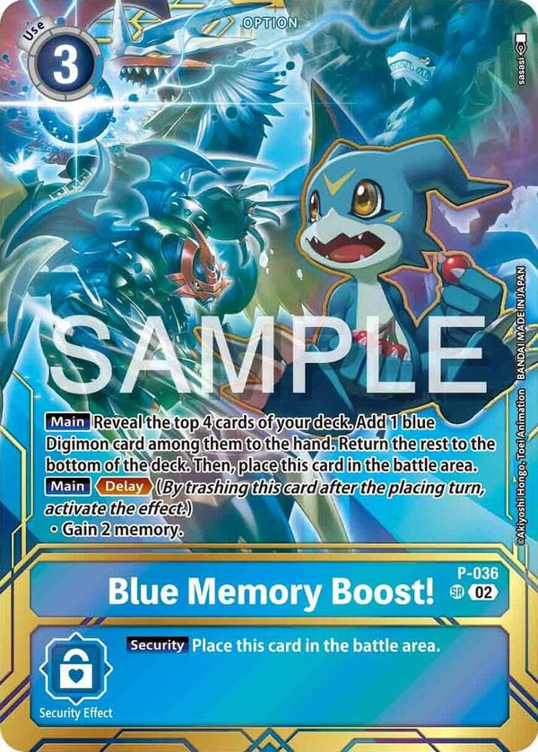 Blue Memory Boost! - P-036 (Premium Card Collection - Memory Boost! Set) - Digimon Card Game