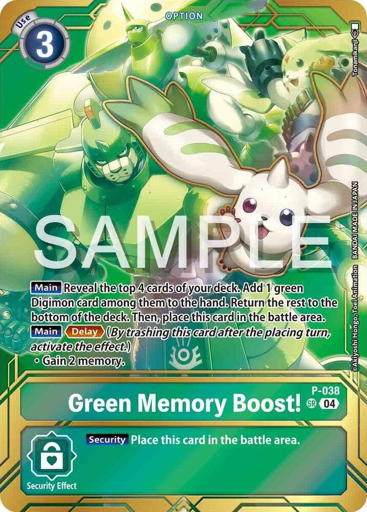 Green Memory Boost! - P-038 (Premium Card Collection - Memory Boost! Set)