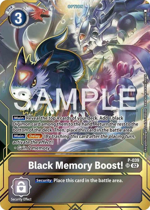 Black Memory Boost! - P-039 (Premium Card Collection - Memory Boost! Set) - Digimon Card Game