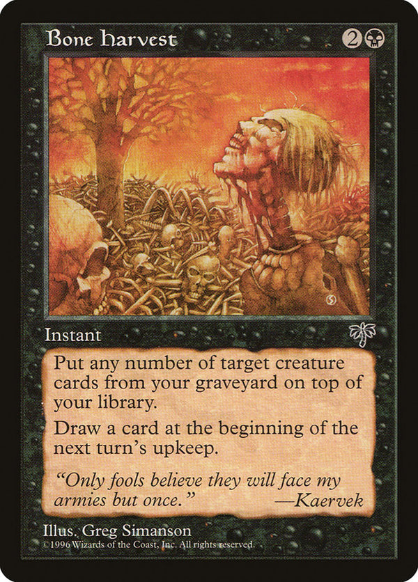 Bone Harvest [Mirage] - Magic: The Gathering