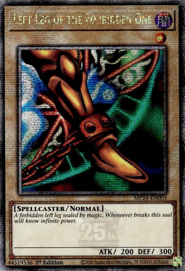 Left Leg of the Forbidden One (Quarter Century Secret Rare) (MP24-EN003) - Yu-Gi-Oh!