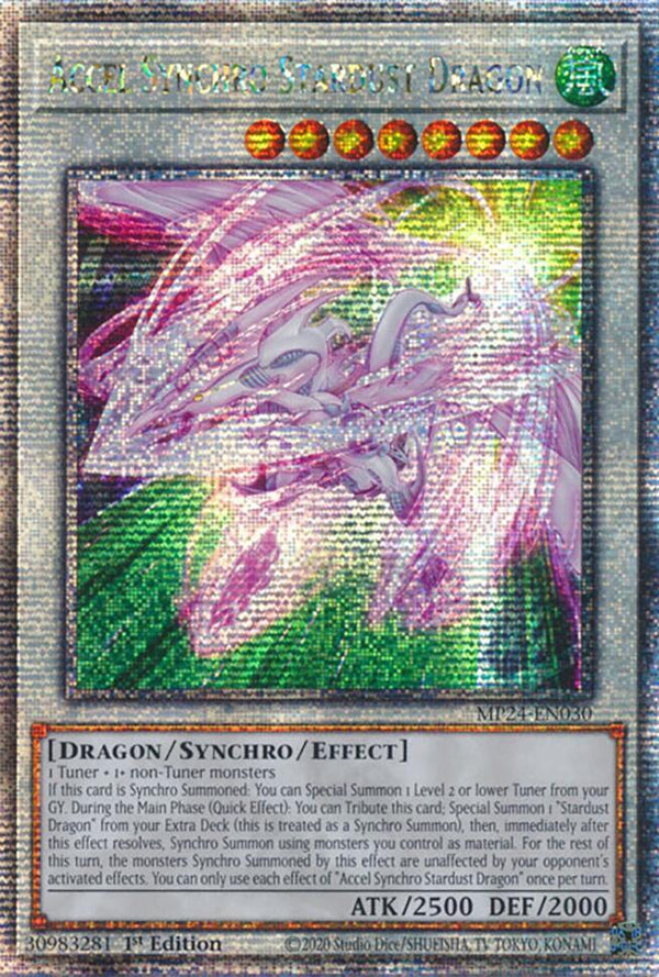 Accel Synchro Stardust Dragon (Quarter Century Secret Rare) (MP24-EN030) - Yu-Gi-Oh!