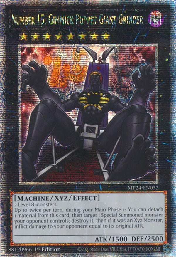 Number 15: Gimmick Puppet Giant Grinder (Quarter Century Secret Rare) (MP24-EN032) - Yu-Gi-Oh!