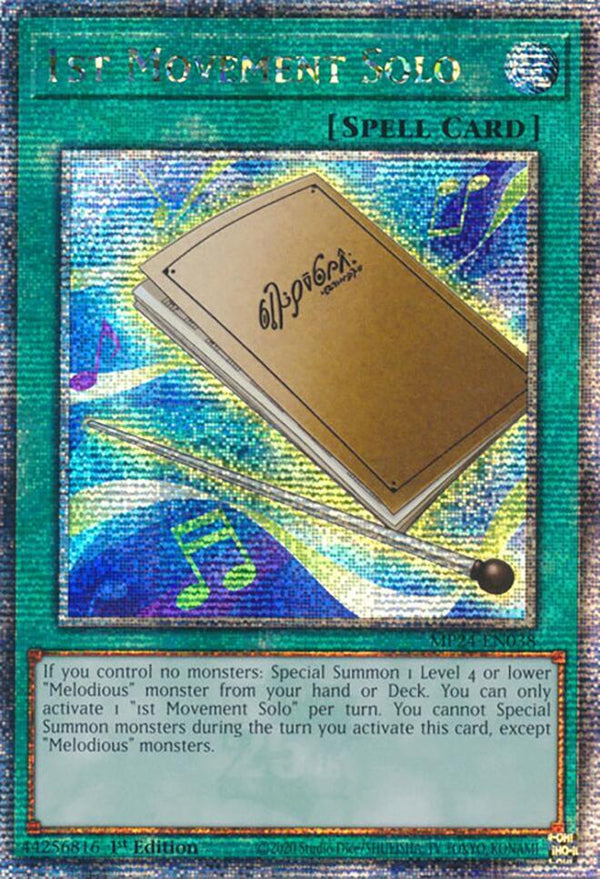 1st Movement Solo (Quarter Century Secret Rare) (MP24-EN038) - Yu-Gi-Oh!