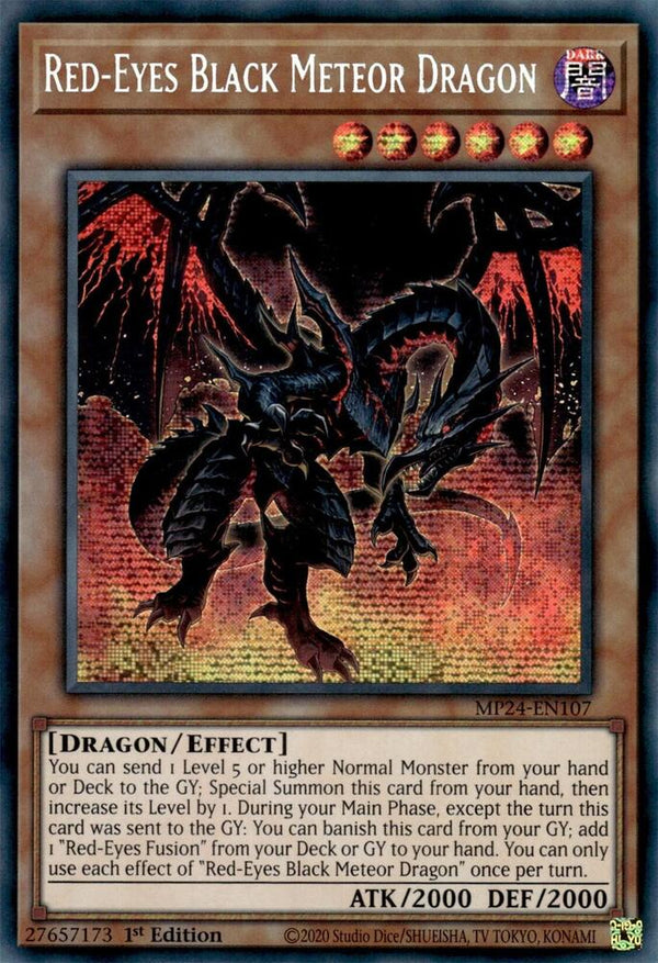 Red-Eyes Black Meteor Dragon (MP24-EN107) [Prismatic Secret Rare] - Yu-Gi-Oh!