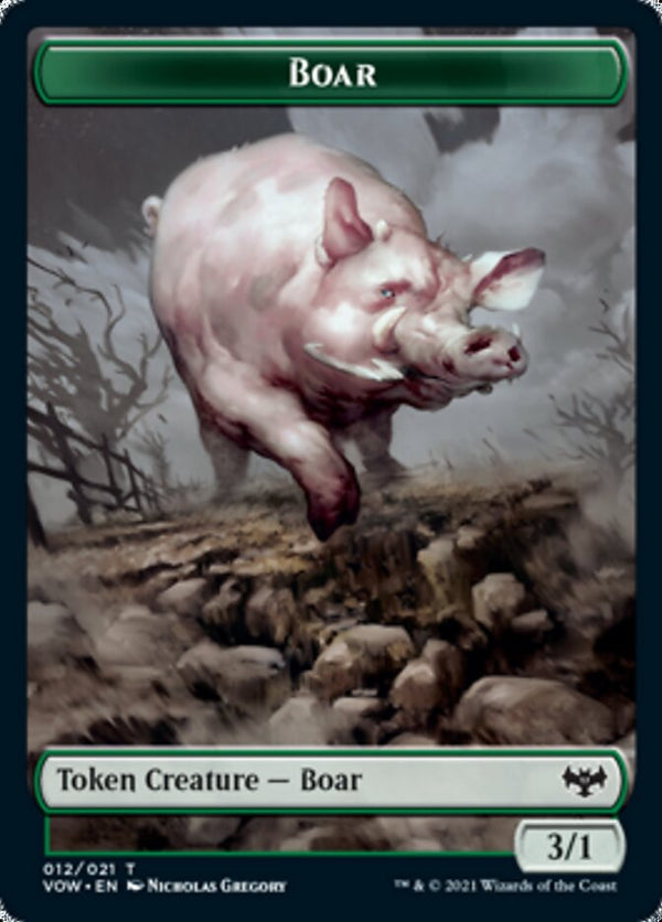Boar Token [Innistrad: Crimson Vow Tokens] - Magic: The Gathering