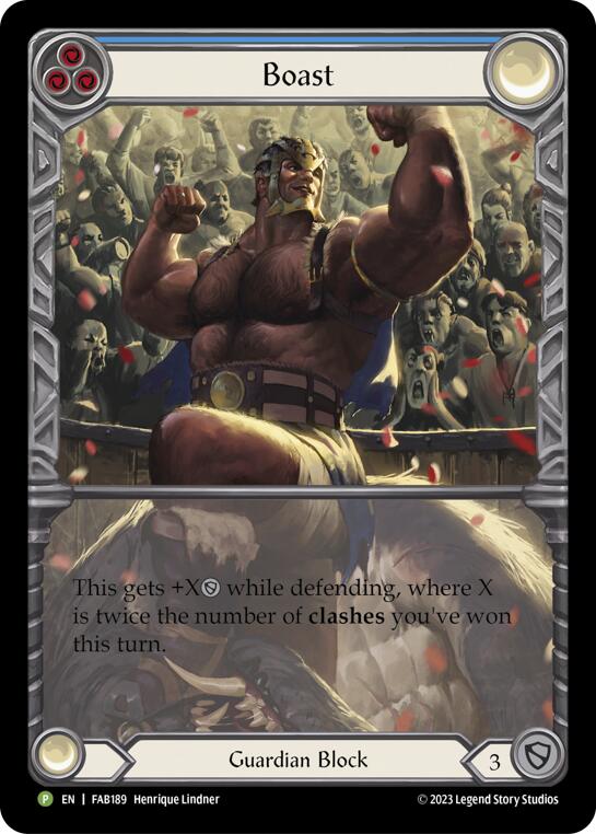 Boast (Cold Foil) [FAB189] (Promo)  Rainbow Foil - Flesh And Blood