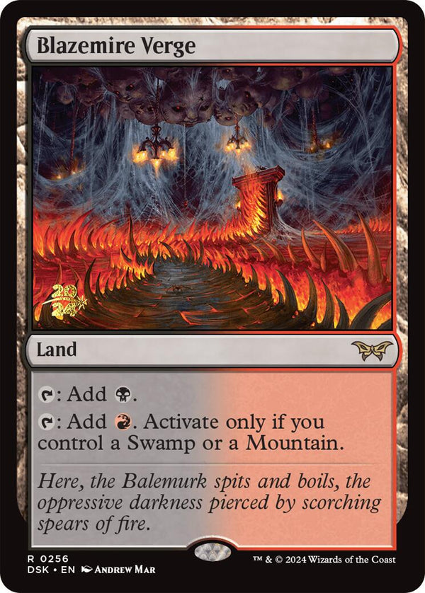 Blazemire Verge [Duskmourn: House of Horror Prerelease Promos] - Magic: The Gathering