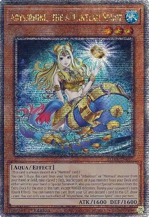 Abyssrhine, the Atlantean Spirit (Quarter Century Secret Rare) (ROTA-EN017) - Yu-Gi-Oh!
