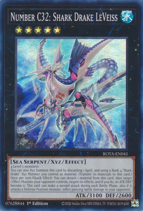 Number C32: Shark Drake LeVeiss [ROTA-EN041] Super Rare - Yu-Gi-Oh!