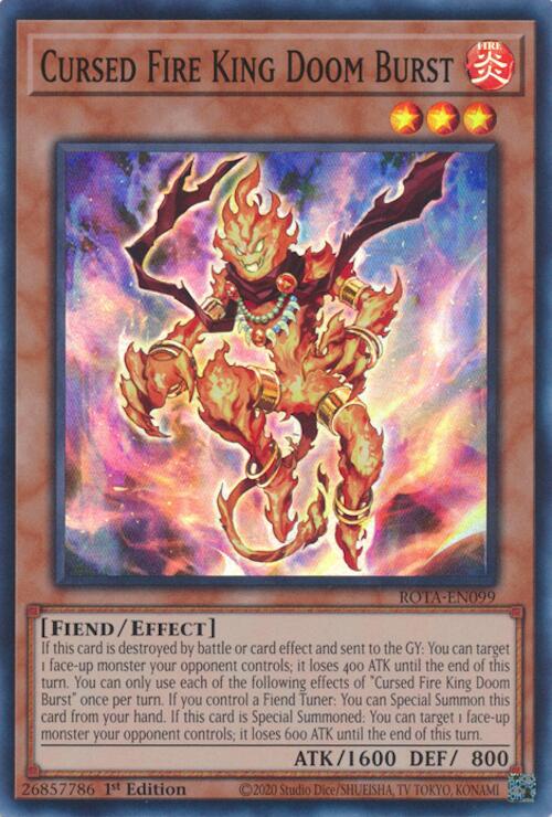 Cursed Fire King Doom Burst [ROTA-EN099] Super Rare - Yu-Gi-Oh!