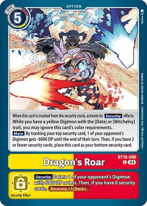 Dragon's Roar [BT18-098] [Release Special Booster Ver.2.0]