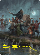 Blasphemous Edict Art Card (35/54) (Gold-Stamped Signature) [Foundations Art Series] - Magic: The Gathering
