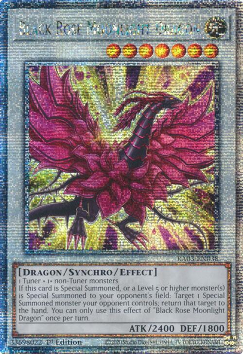 Black Rose Moonlight Dragon (Quarter Century Secret Rare) (RA03-EN038) - Yu-Gi-Oh!