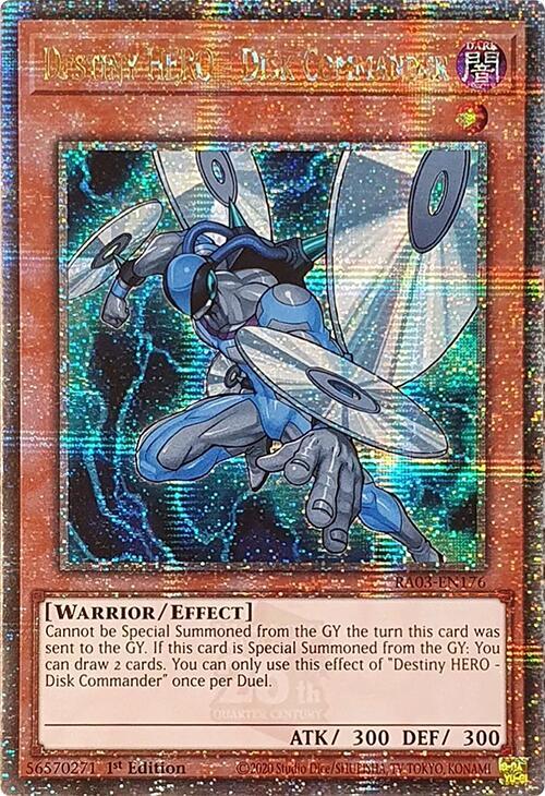 Destiny HERO - Disk Commander (Quarter Century Secret Rare) (RA03-EN176) - Yu-Gi-Oh!