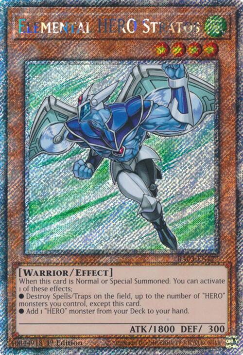Elemental HERO Stratos (Platinum Secret Rare) (RA03-EN177) - Yu-Gi-Oh!