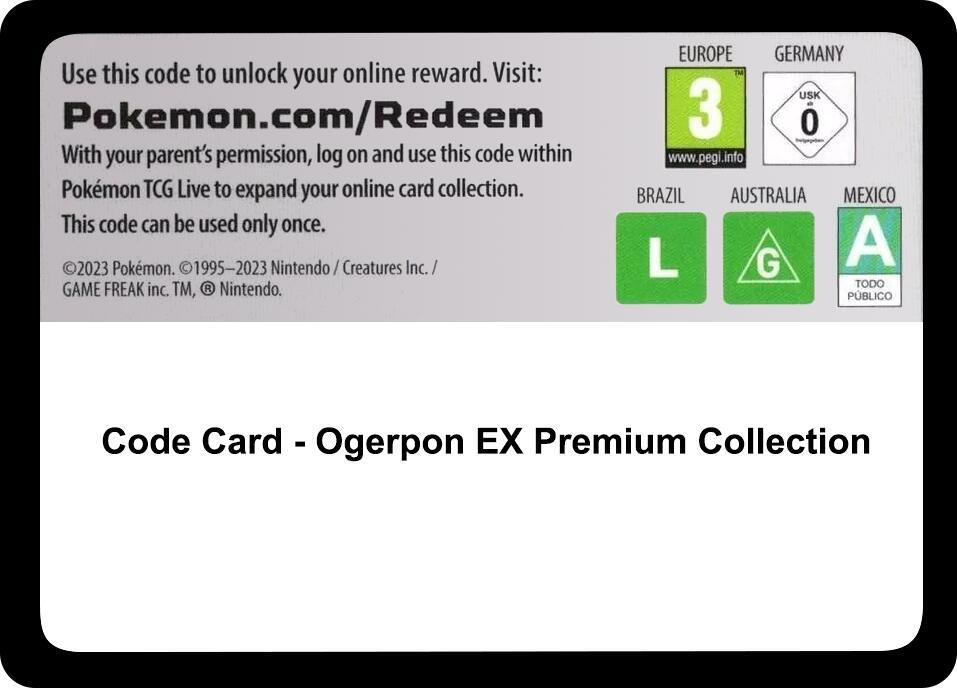 Code Card - Ogerpon EX Premium Collection