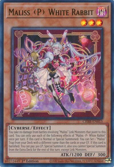 Maliss P White Rabbit [CRBR-EN015] Ultra Rare - Yu-Gi-Oh!