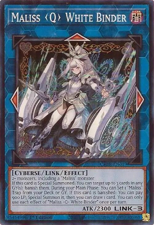 Maliss Q White Binder [CRBR-EN019] Super Rare - Yu-Gi-Oh!