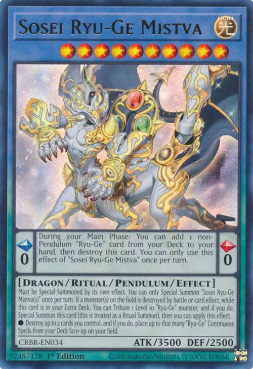 Sosei Ryu-Ge Mistva [CRBR-EN034] Ultra Rare - Yu-Gi-Oh!