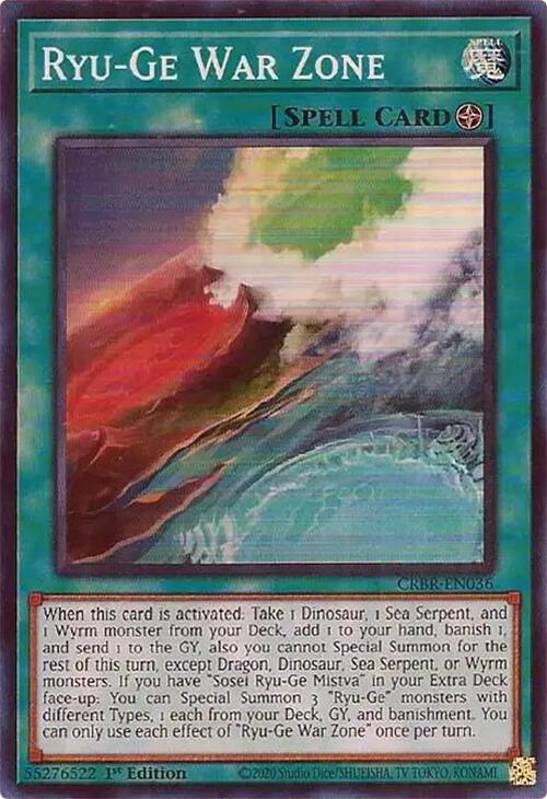 Ryu-Ge War Zone [CRBR-EN036] Super Rare - Yu-Gi-Oh!