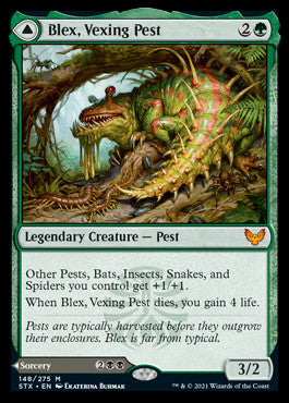 Blex, Vexing Pest // Search for Blex [Strixhaven: School of Mages] - Magic: The Gathering