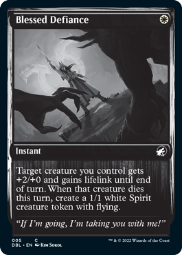 Blessed Defiance [Innistrad: Double Feature] - Magic: The Gathering