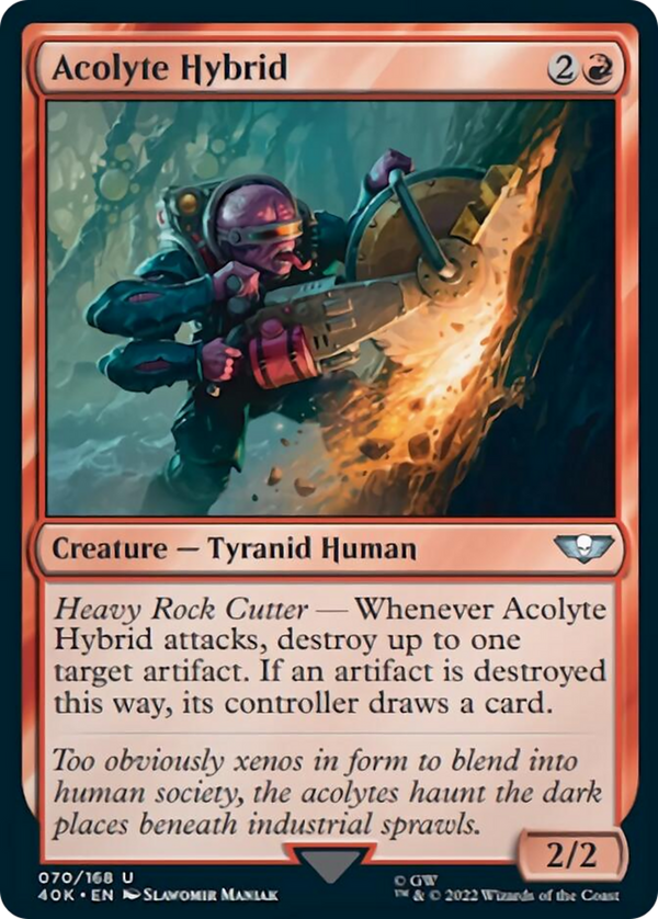 Acolyte Hybrid (Surge Foil) [Warhammer 40,000] - Magic: The Gathering
