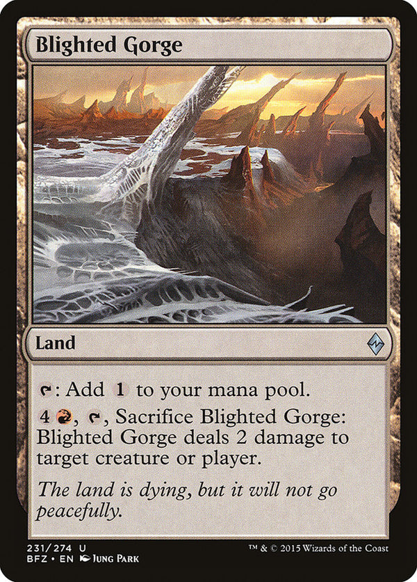Blighted Gorge [Battle for Zendikar] - Magic: The Gathering