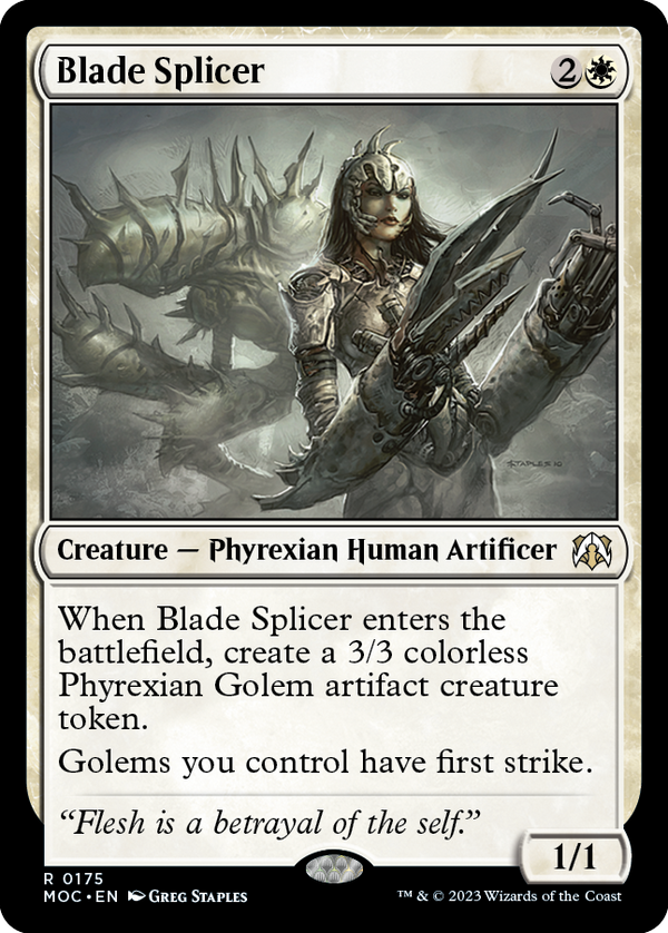 Blade Splicer [March of the Machine Commander] - Magic: The Gathering