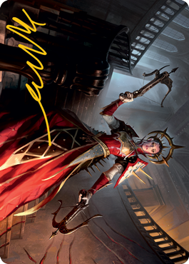Bloodthirsty Adversary Art Card (Gold-Stamped Signature) [Innistrad: Midnight Hunt Art Series] - Magic: The Gathering
