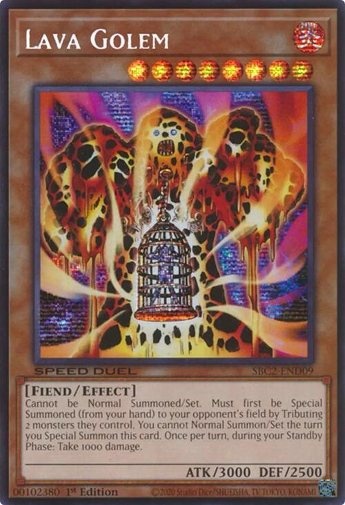 Lava Golem (PSR) (SBC2-END09) [Prismatic Secret Rare] - Yu-Gi-Oh!