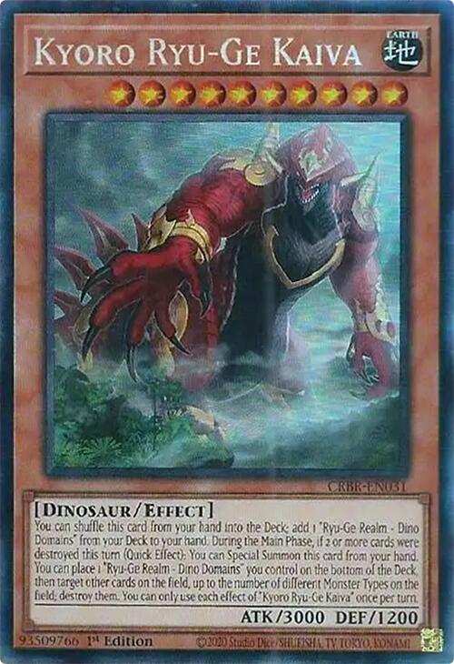 Kyoro Ryu-Ge Kaiva [CRBR-EN031] Collector's Rare - Yu-Gi-Oh!