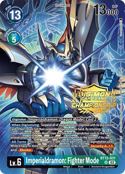 Imperialdramon: Fighter Mode (Championship 2024 Gold Stamp Card Set)