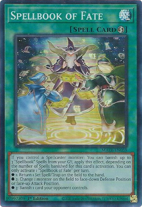 Spellbook of Fate [MAZE-EN059] Super Rare - Yu-Gi-Oh!